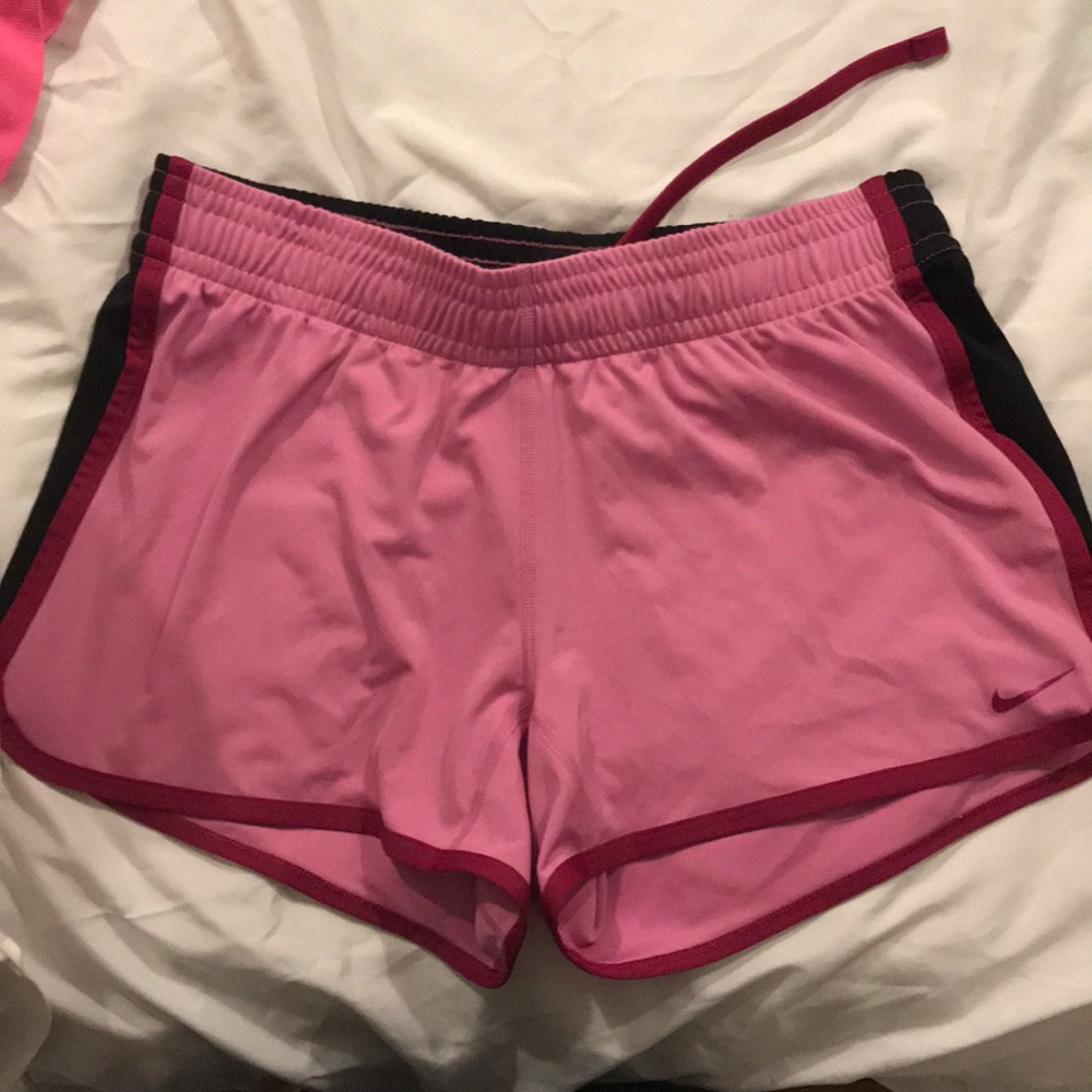 Nike dri fit pink work out shorts